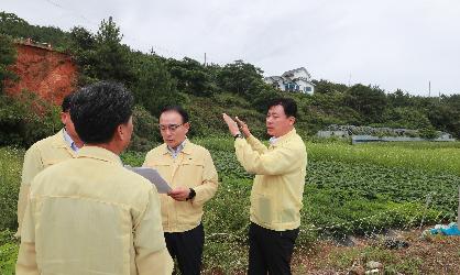 장마로인한 호우피해(군외면, 고금면)현장방문