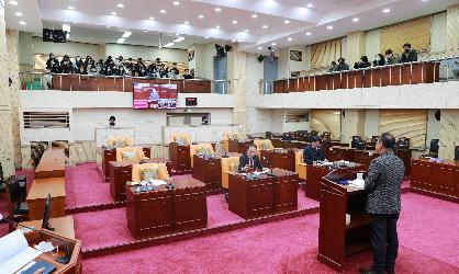 고금고등학교 완도군의회 방문