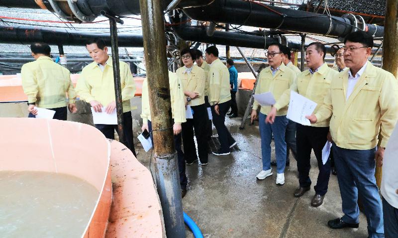 고수온에 따른 양식현장 방문차 