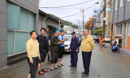 제18호 태풍 타파 피해현장 점검(완도읍)