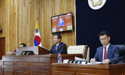 제241회 완도군의회 임시회 박종연 의장 군정 주요업무 추진실적 보고·청취